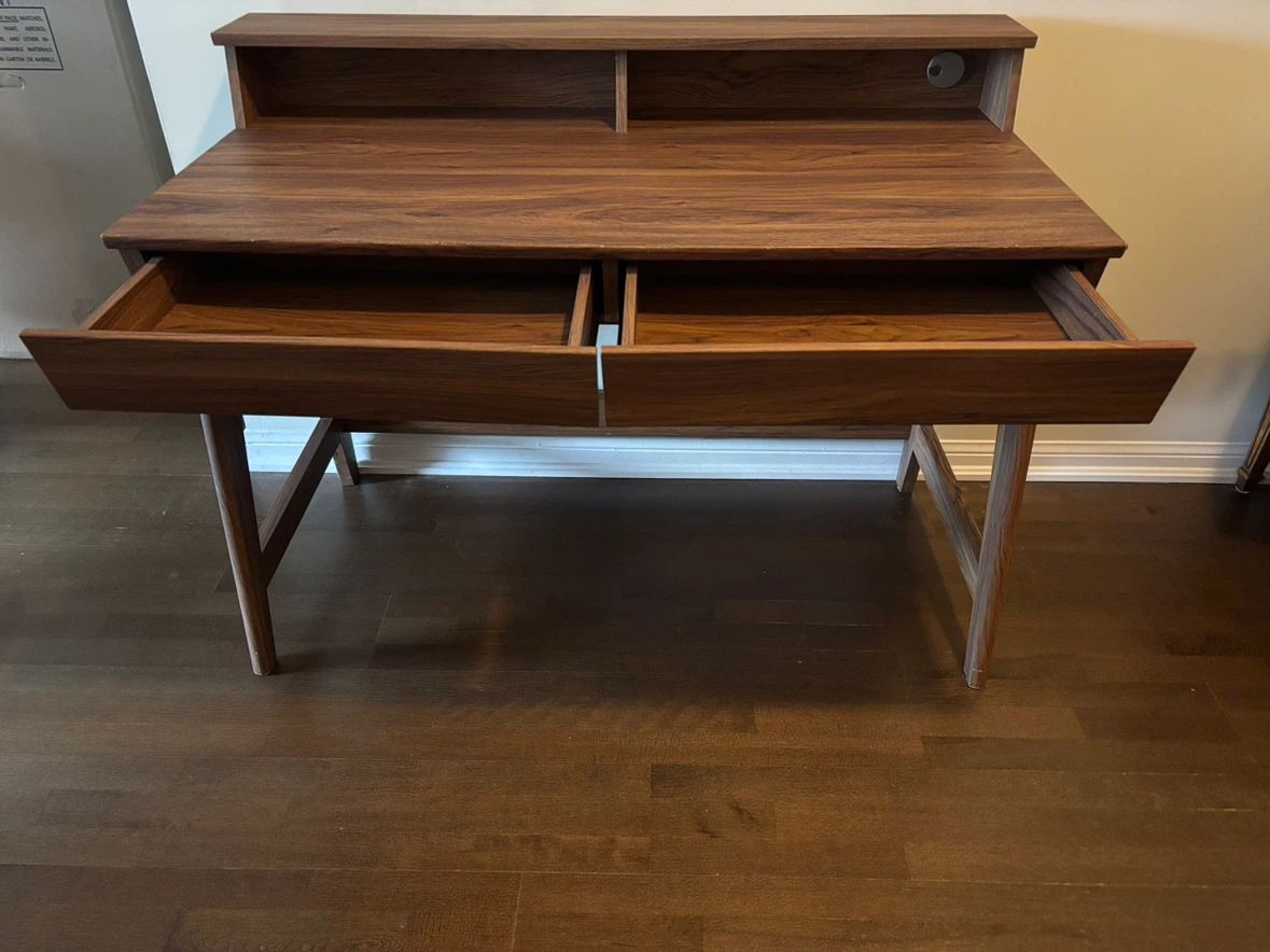 Structure Mid-Century Modern Walnut Finish Desk - photo 3