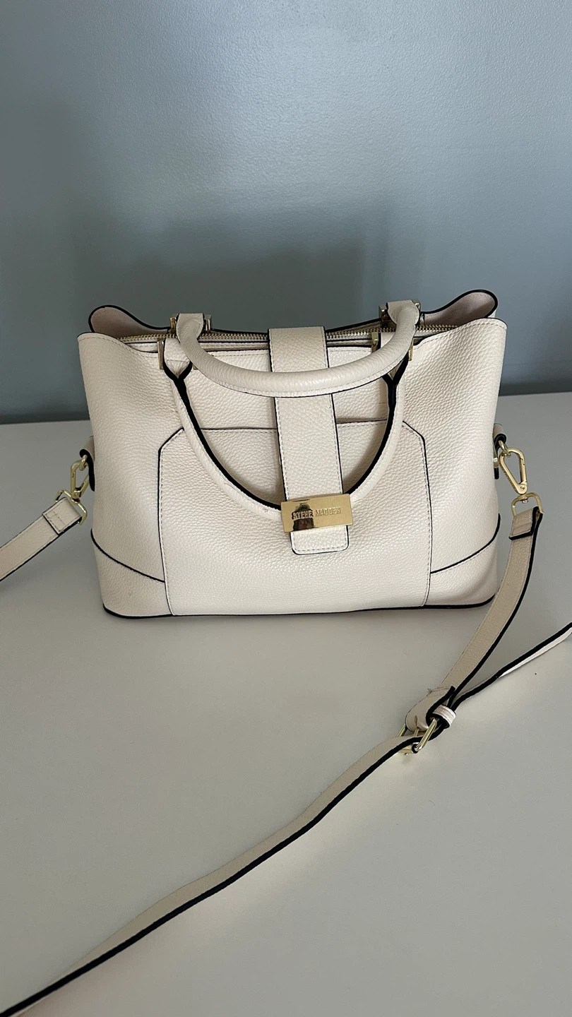 Steve Madden cream handbag