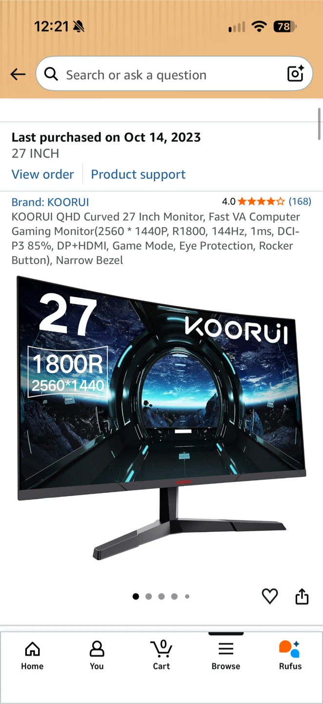 KOORUI 27-inch Curved Gaming Monitor - photo 3