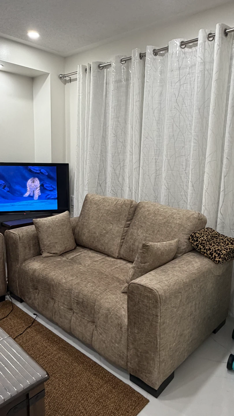 Beautiful Beige & Gold Custom-Made Couches for Sale