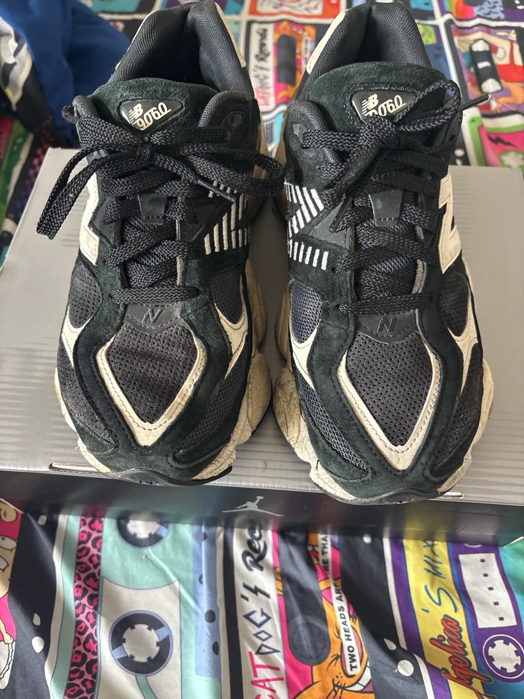 New Balance 9060 Black and White Sneakers