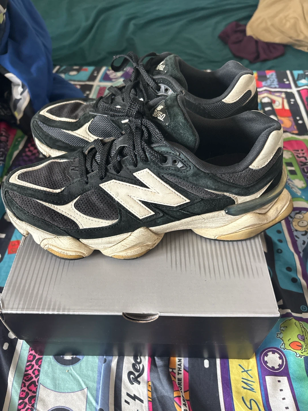 New Balance 9060 Black and White Sneakers - photo 2
