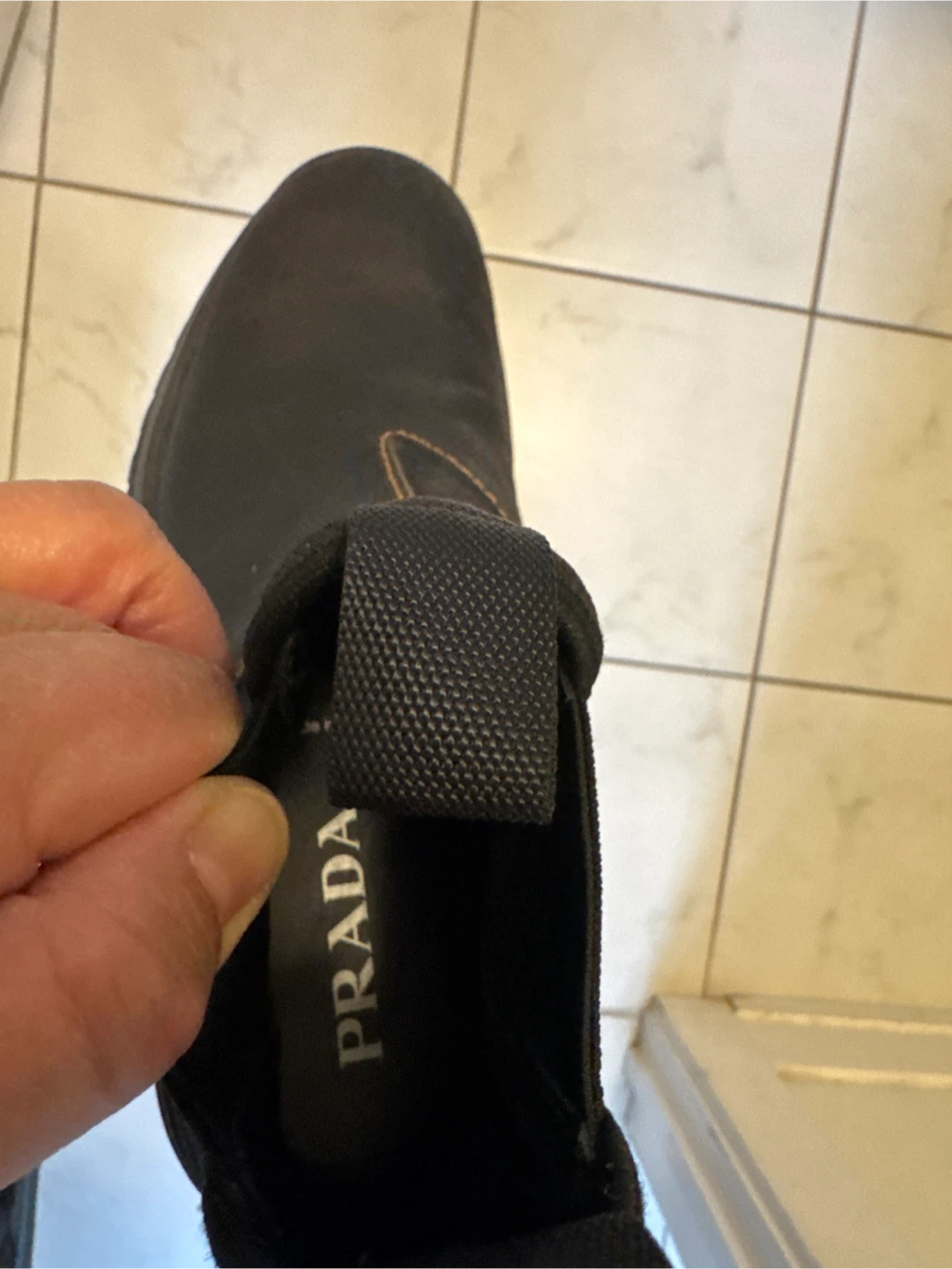 Prada Black Suede Chelsea Boots - photo 4