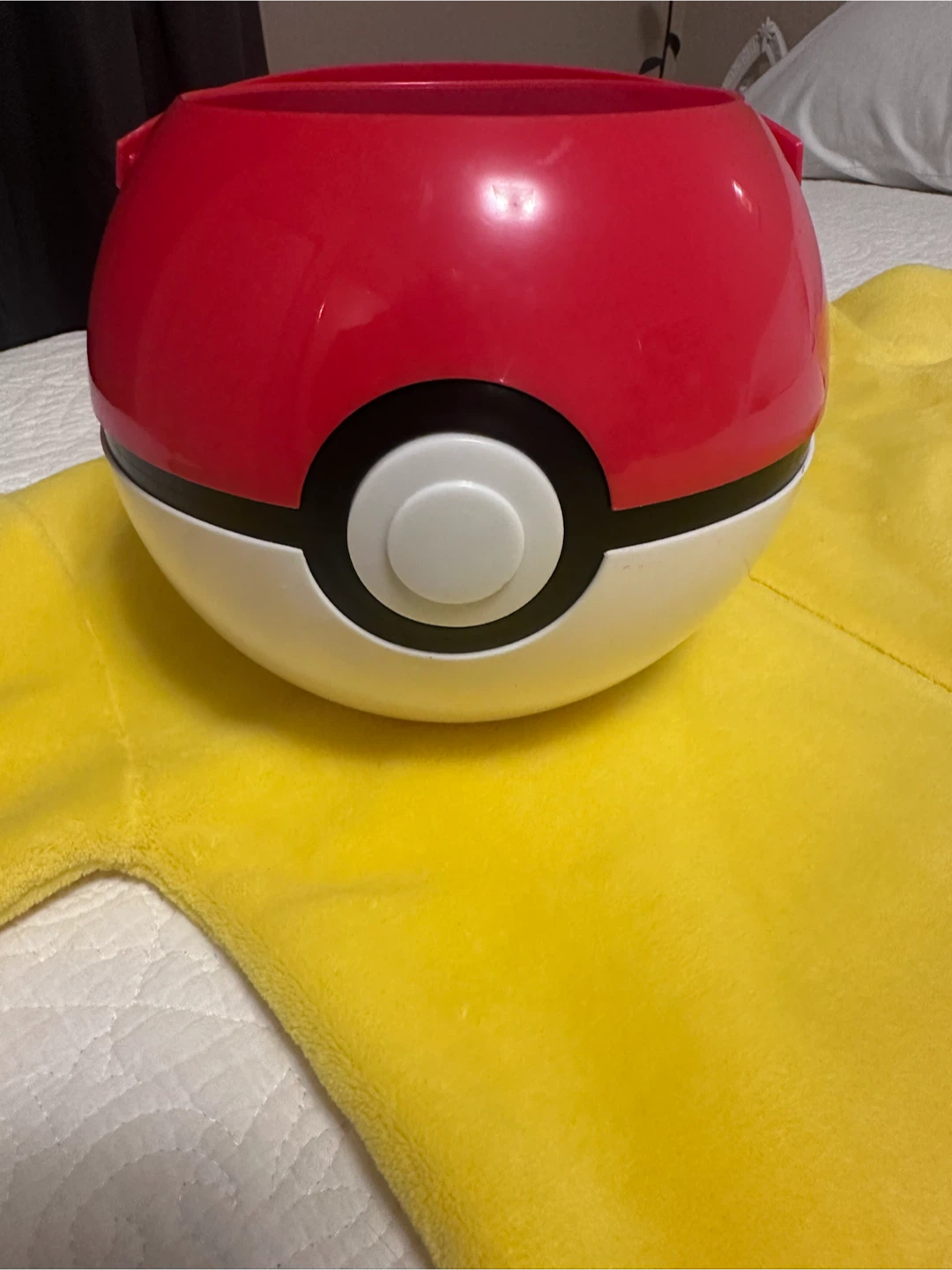 Pikachu onsie costume. Size 8-10 with pokeball candy bucket - photo 3