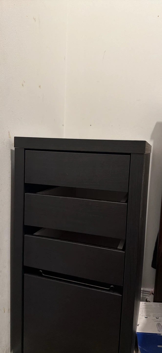 IKEA MICKE Drawer Unit in Black-Brown