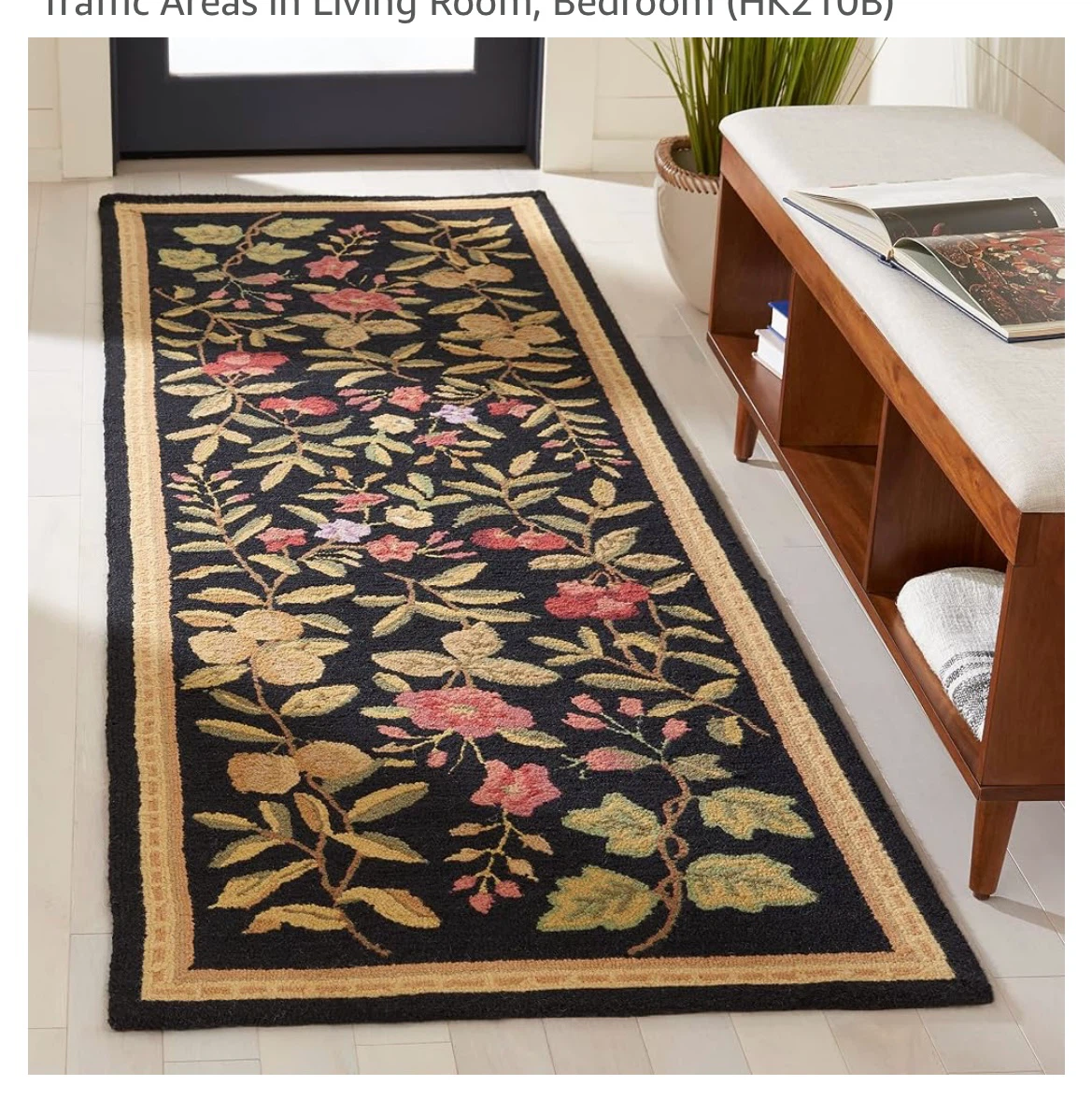 beautiful hand-hooked runner rug