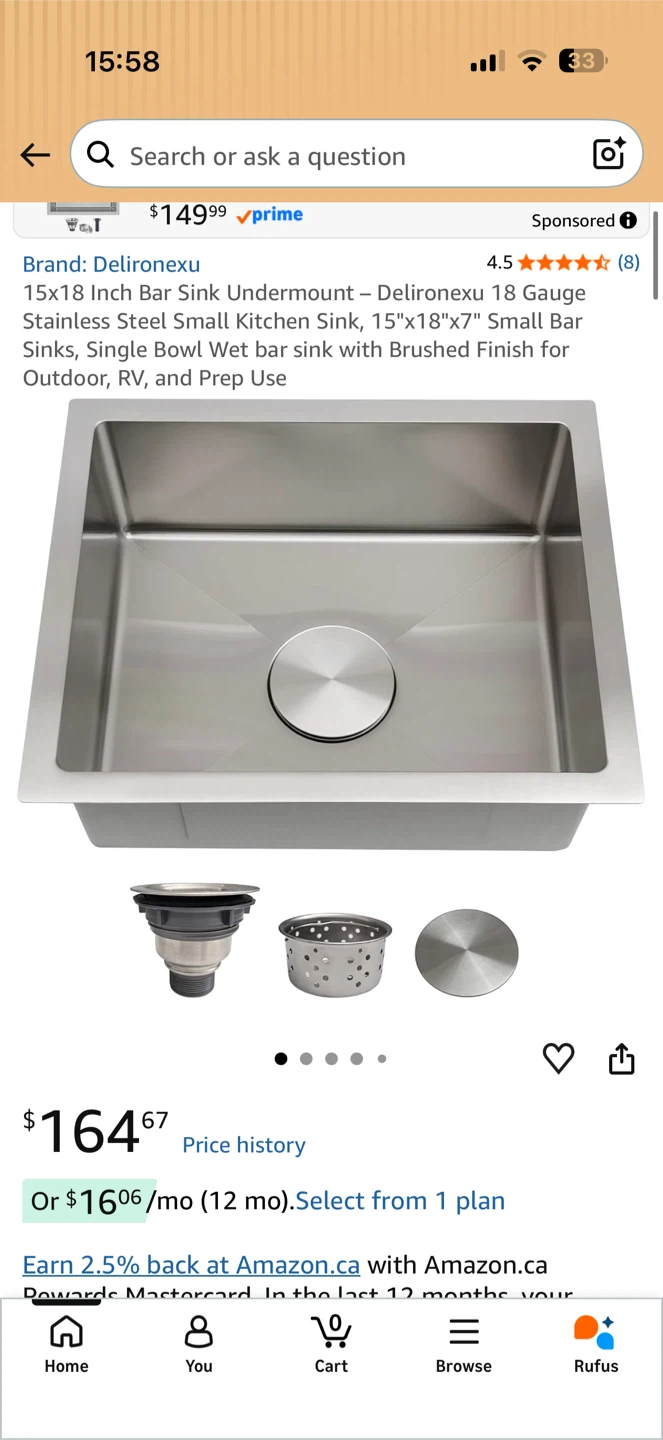 Delironexu 15x18 Inch Stainless Steel Undermount Sink - photo 4