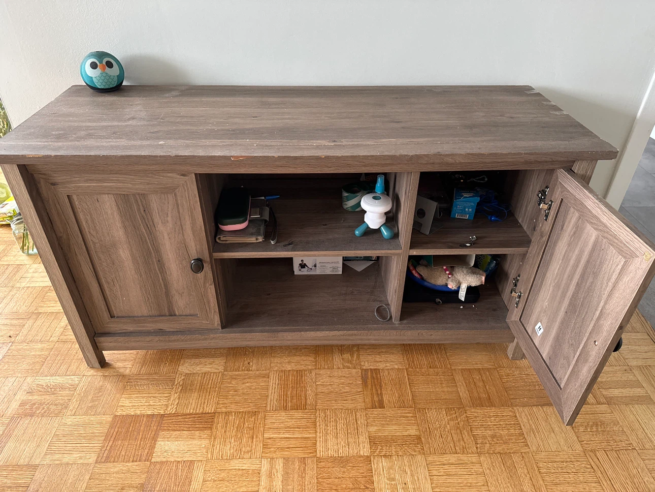 Rustic Wood Media Console