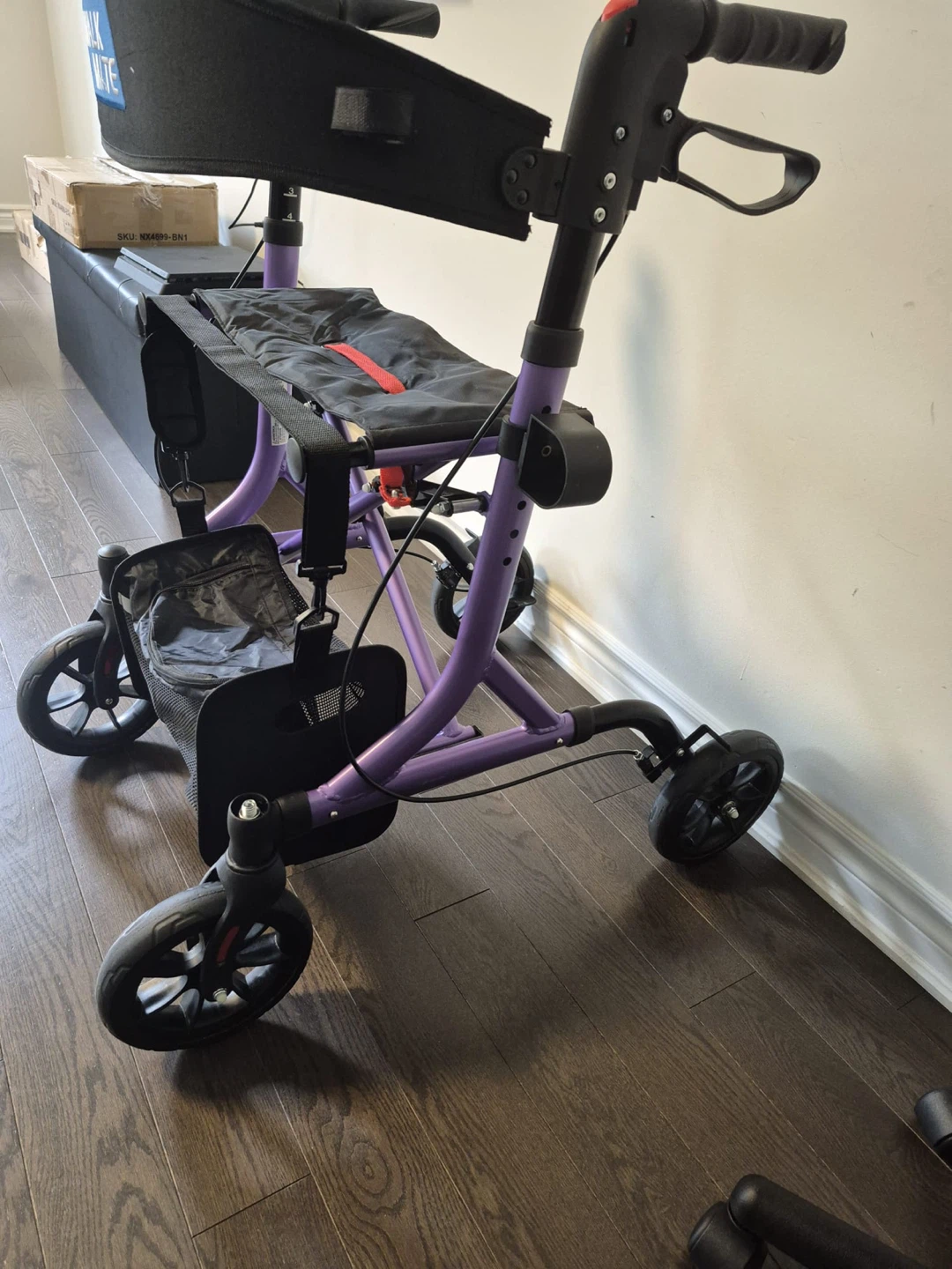 Walk Mate Purple Rolllator Walker - photo 2