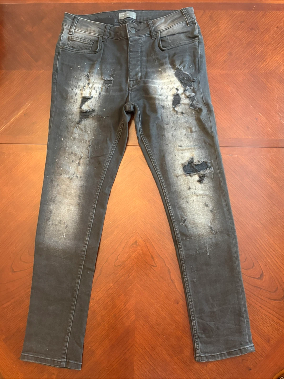 ZARA Distressed Blue Jeans