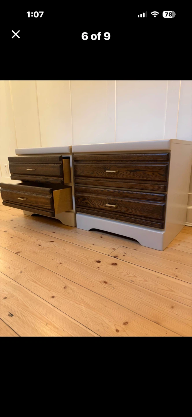 🏈Two-Tone Wooden Nightstands
