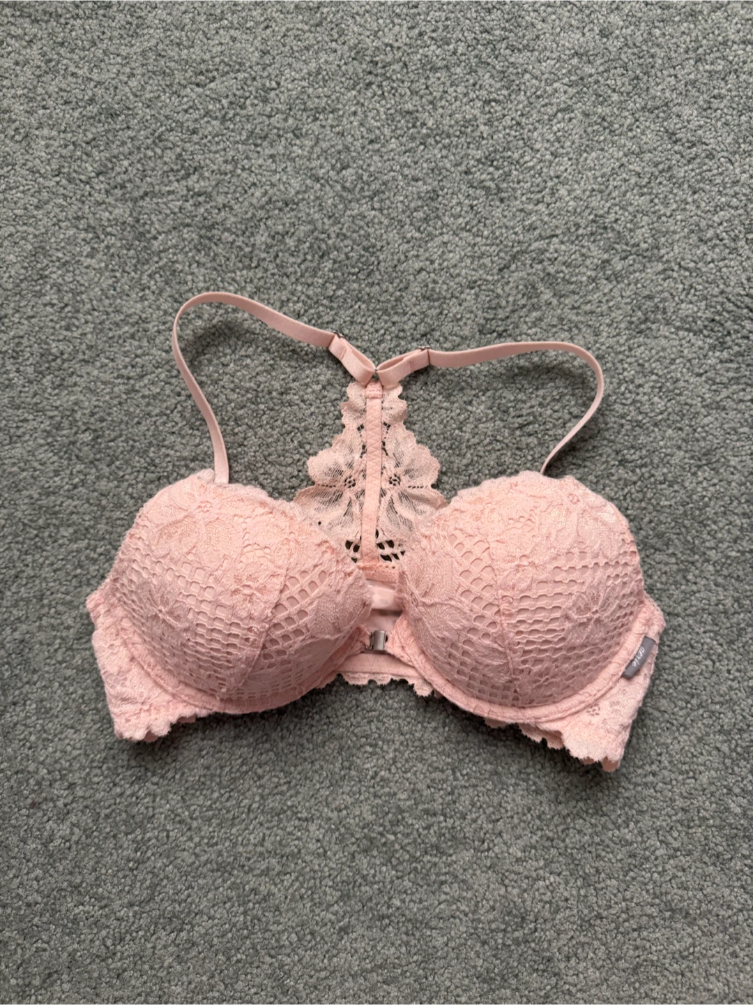 Aerie Pink Lace Racerback Bra - 32C