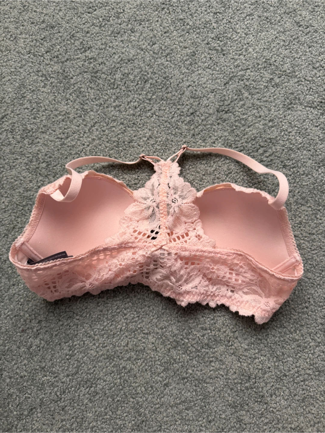 Aerie Pink Lace Racerback Bra - 32C - photo 2