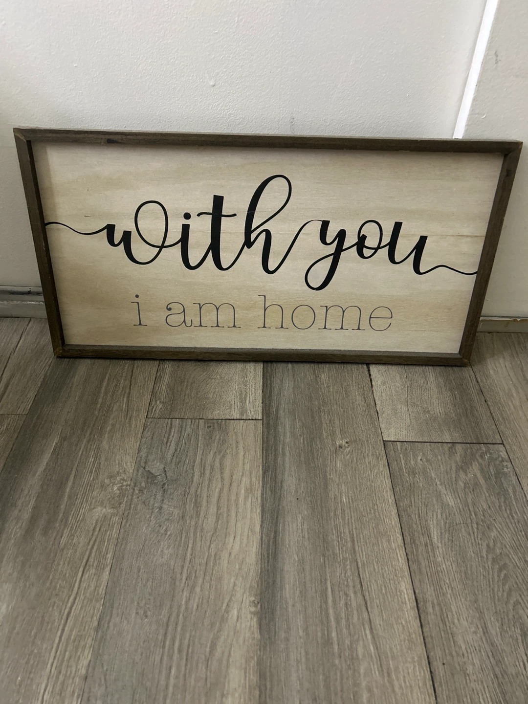 With You I Am Home Wood Wall Sign 🏈