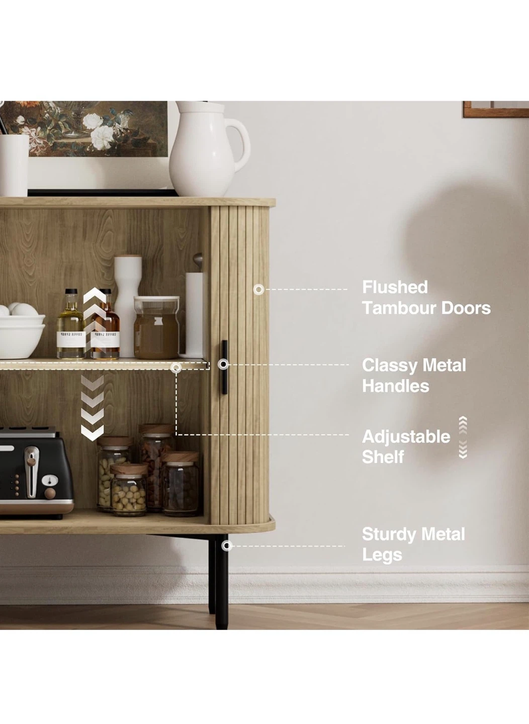 Tambour Door Storage Cabinet - photo 4