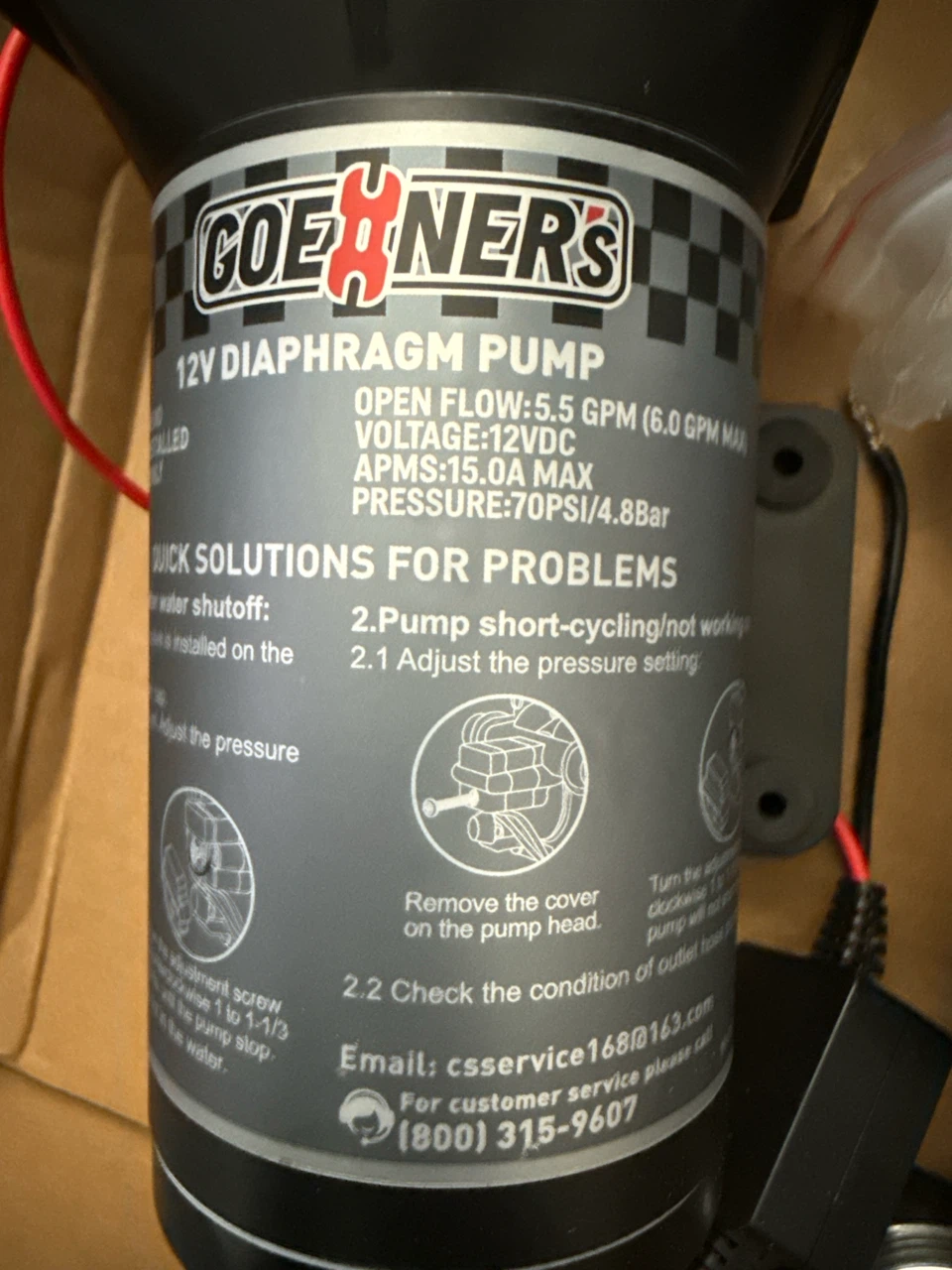 Goexners 12V Diaphragm Pump - photo 2