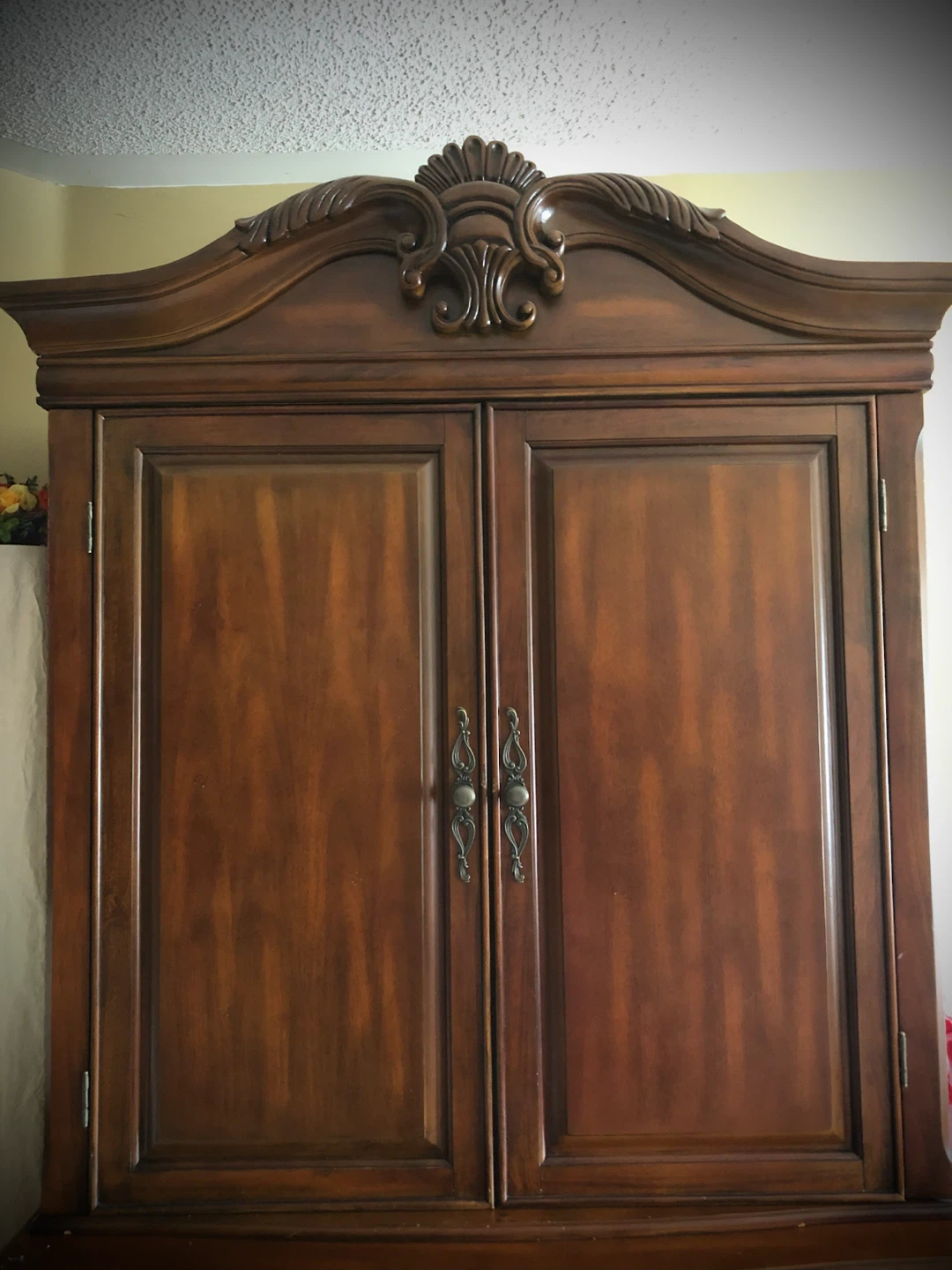 Traditional Wood Armoire with Drawers - photo 2