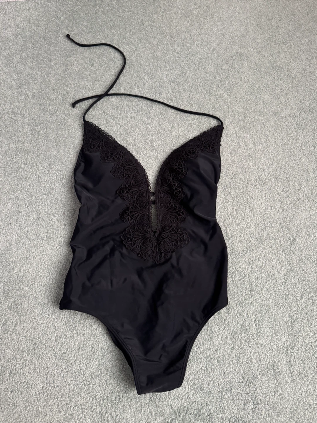 Hollister Black One-Piece Swimsuit - S