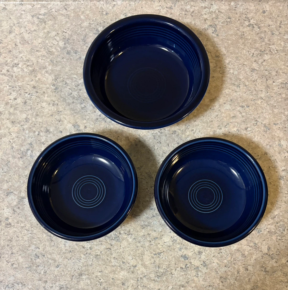Set of 3 Fiesta Cobalt Blue Bowls - photo 4