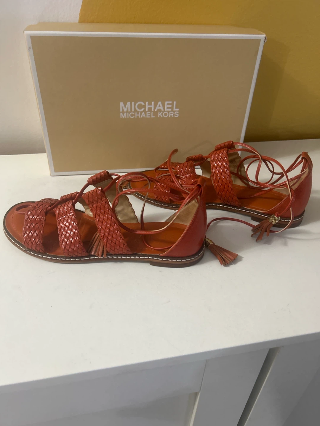 Michael Kors Woven Lace-Up Sandals 🏈 - photo 3