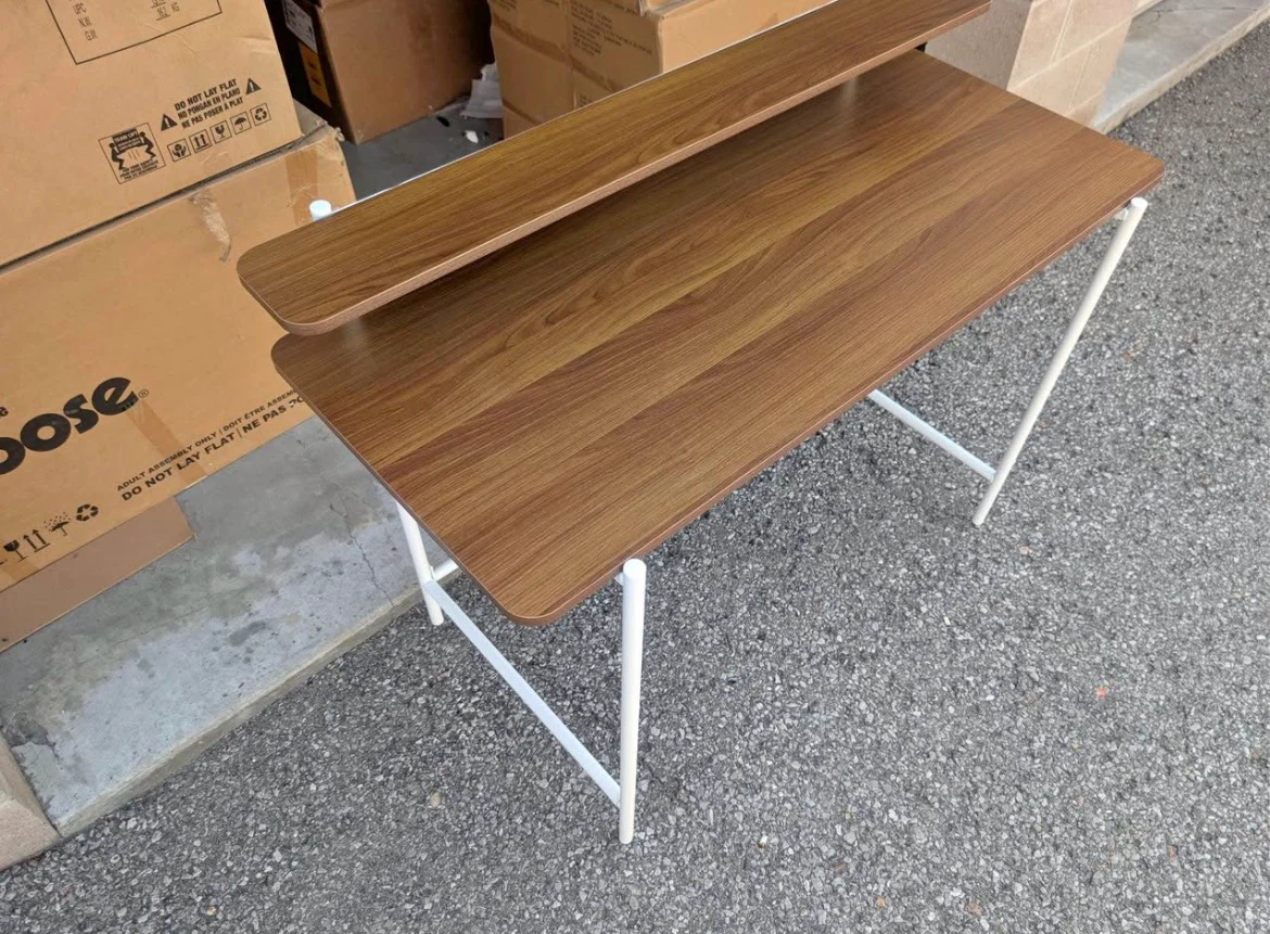 Two-Tier Desk with Wood Finish - photo 3