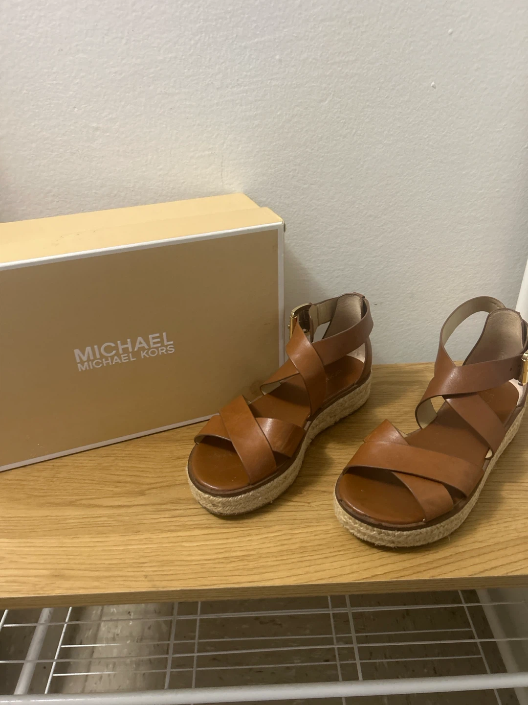 Michael Kors Tan Espadrille Sandals 🏈