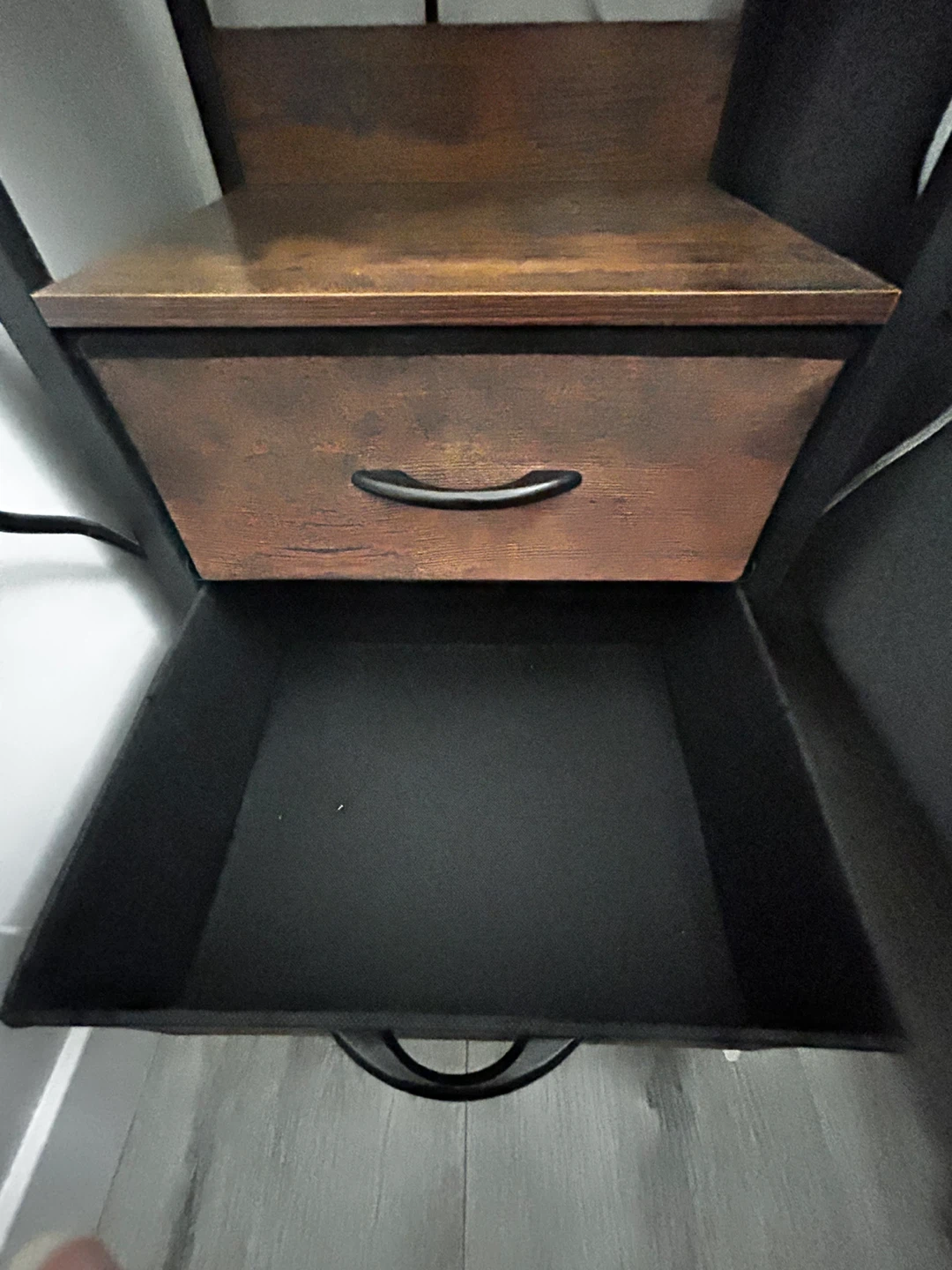Rustic Nightstand with Charging Station - photo 3