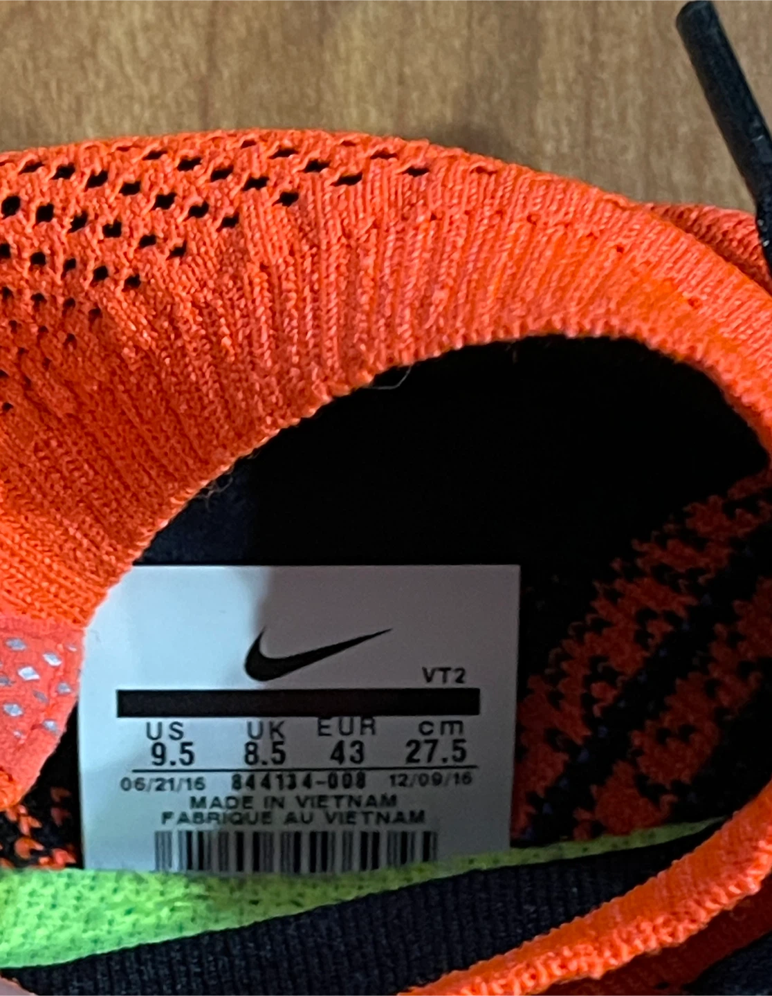 Nike Zoom All Out Flyknit Shoes Orange/Black - photo 4