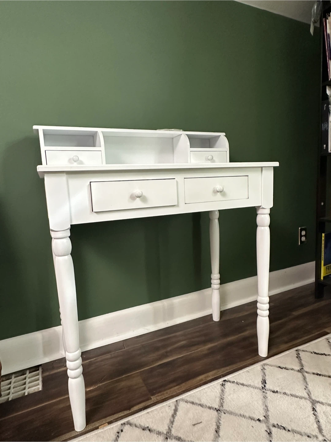White vanity desk