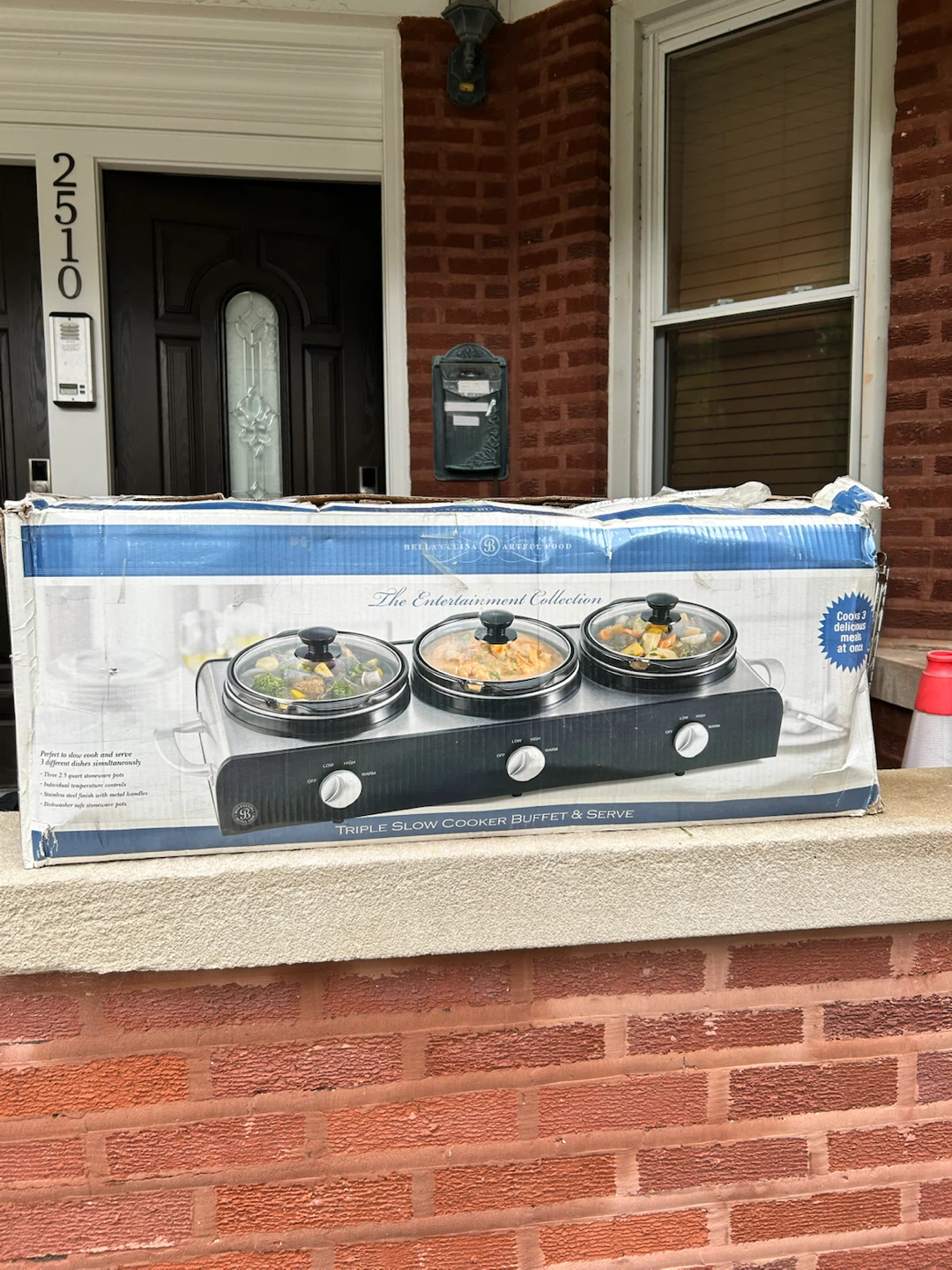 Bella Cucina Triple Slow Cooker Buffet