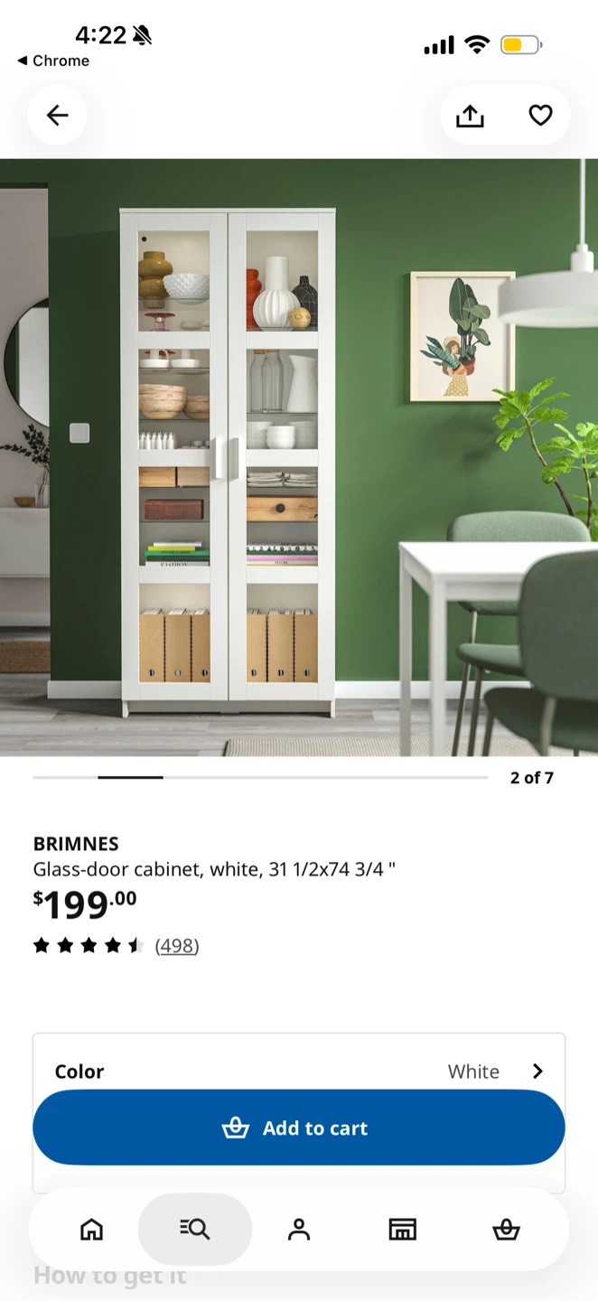 IKEA Brimnes Glass-Door Cabinet in White