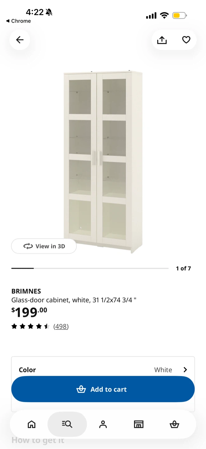 IKEA Brimnes Glass-Door Cabinet in White - photo 2