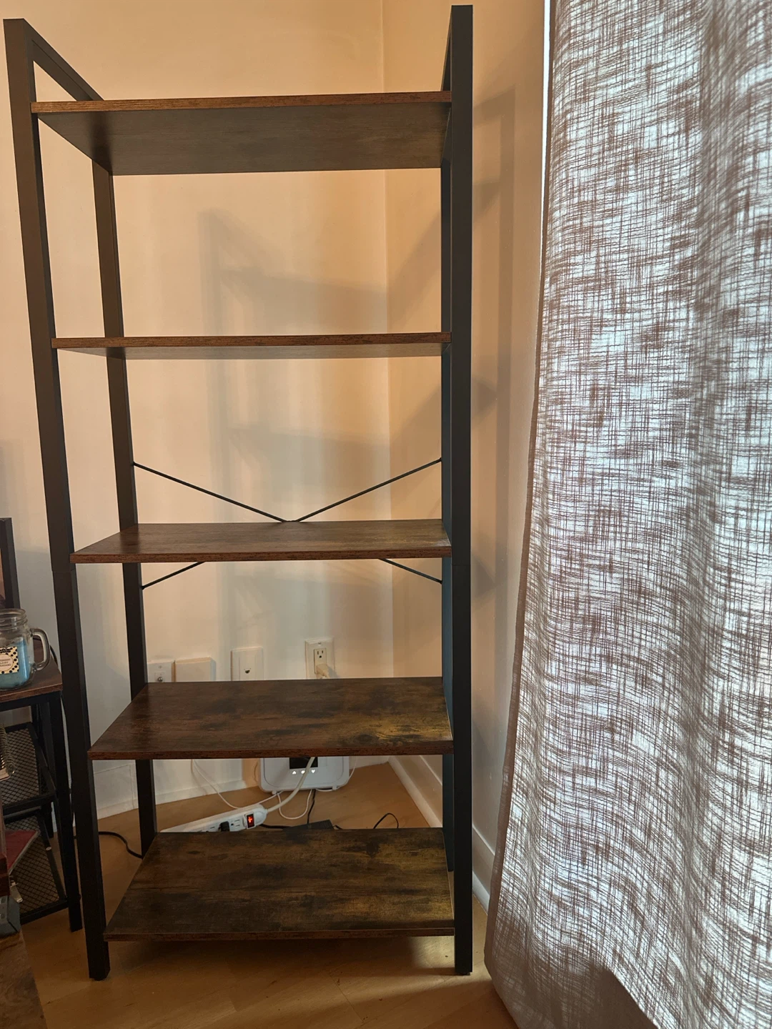 Industrial Style 5-Tier Bookshelf - photo 2