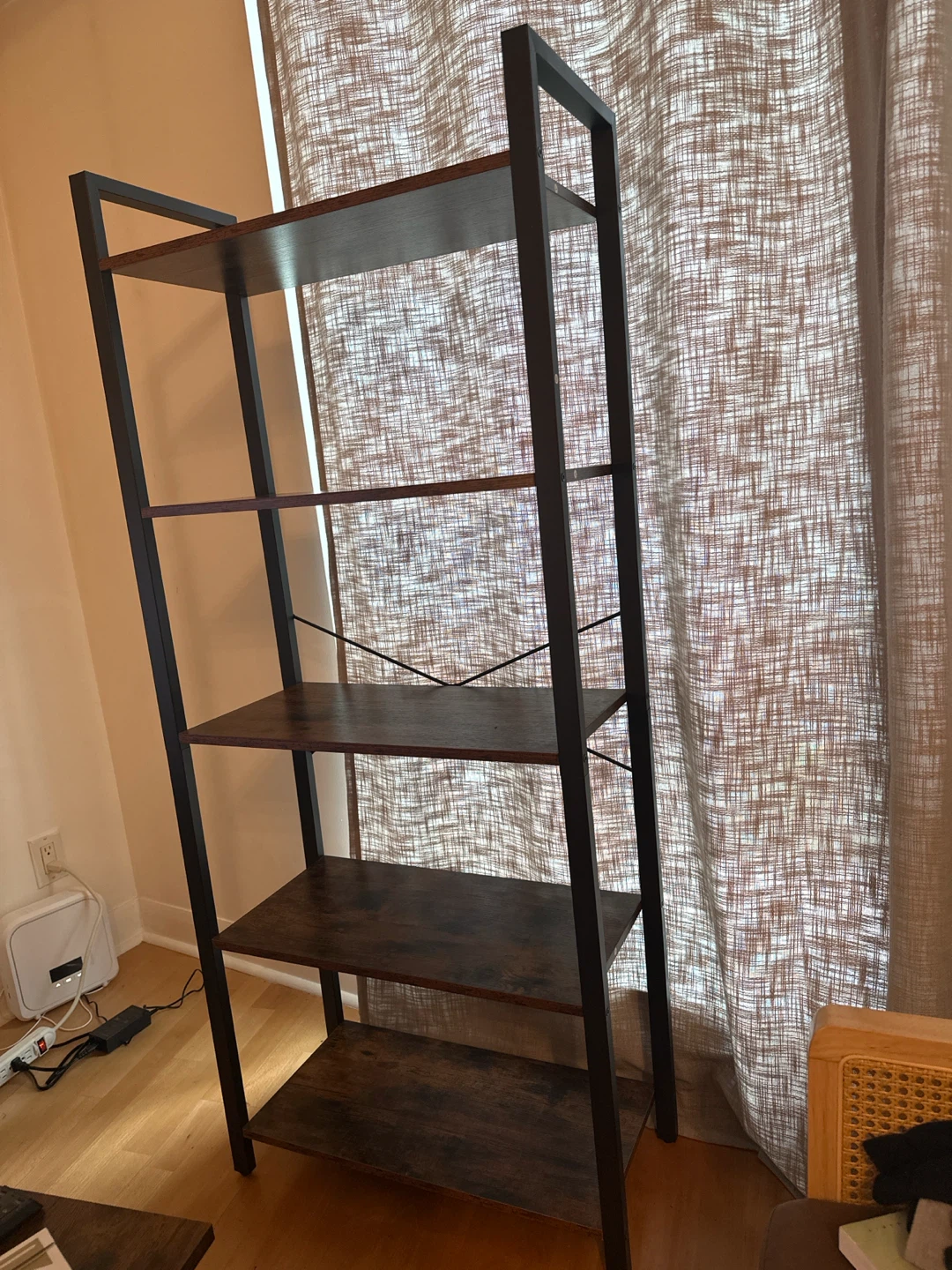 Industrial Style 5-Tier Bookshelf - photo 3