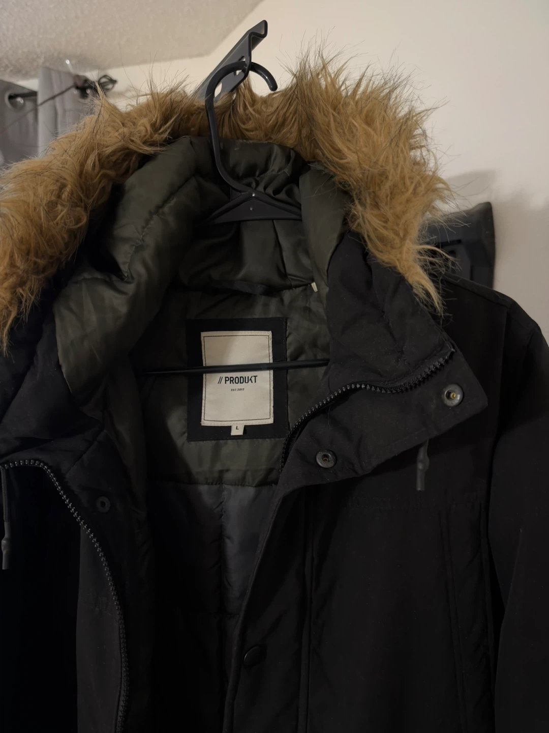 Move out sell - PRODUKT Black Winter Parka with Faux Fur Hood - photo 2