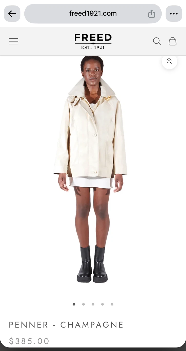 Freed Leather Jacket Champagne