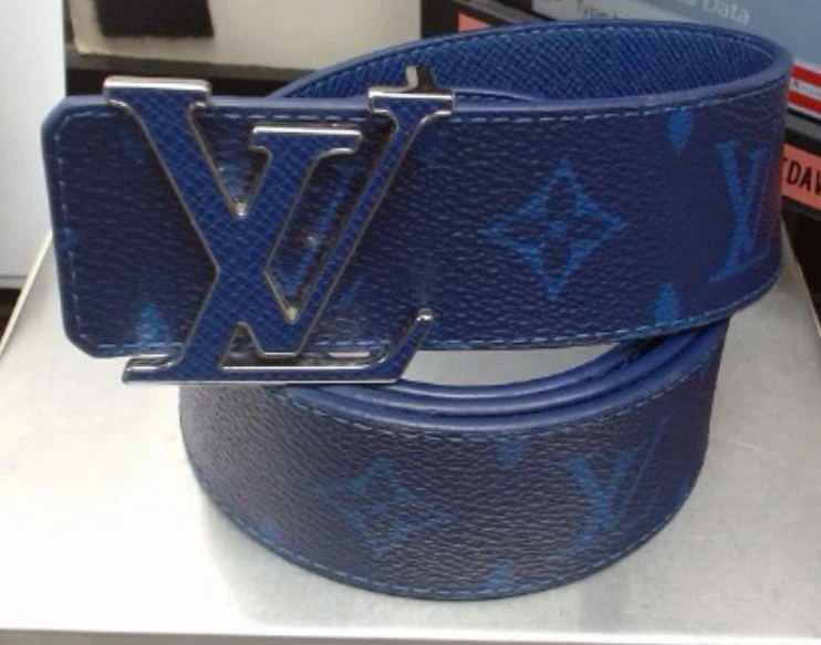 Louis Vuitton Blue Monogram Belt size 32-36