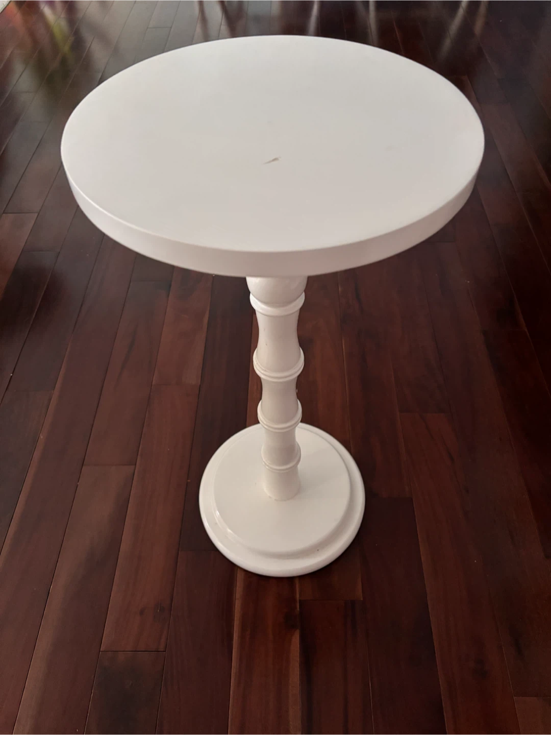 White Pedestal Side Table