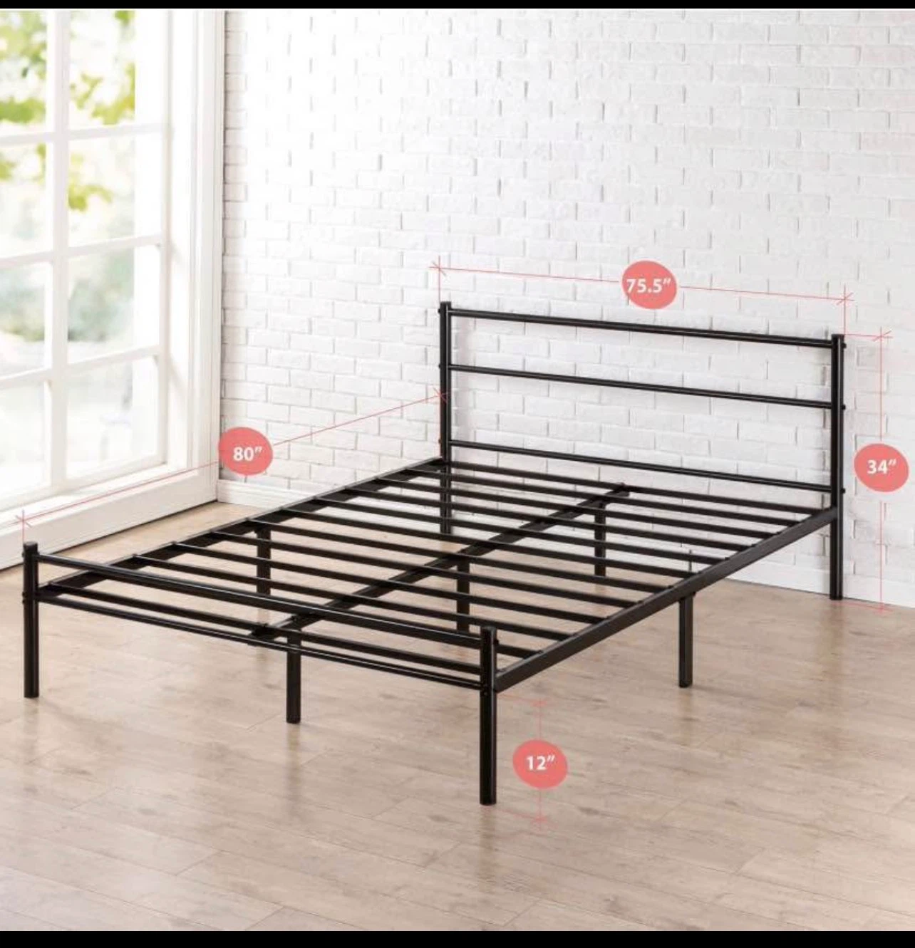 Metal king Size Bed Frame - photo 2