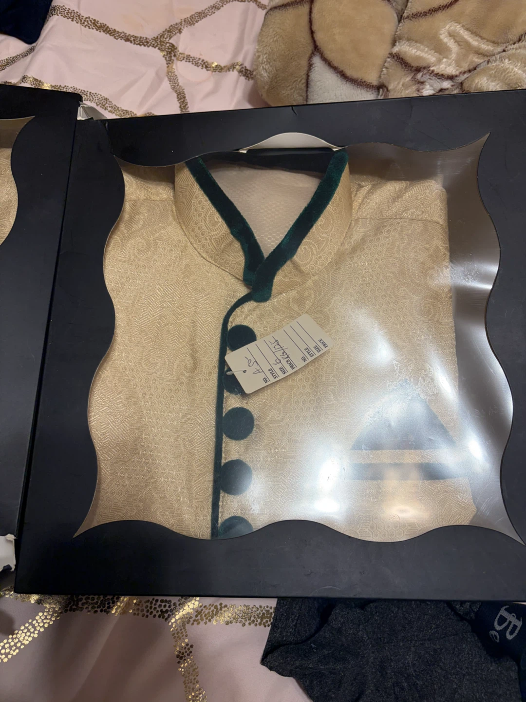 Gold and Teal Traditional Boys' Kurta Set all 35$ - photo 2