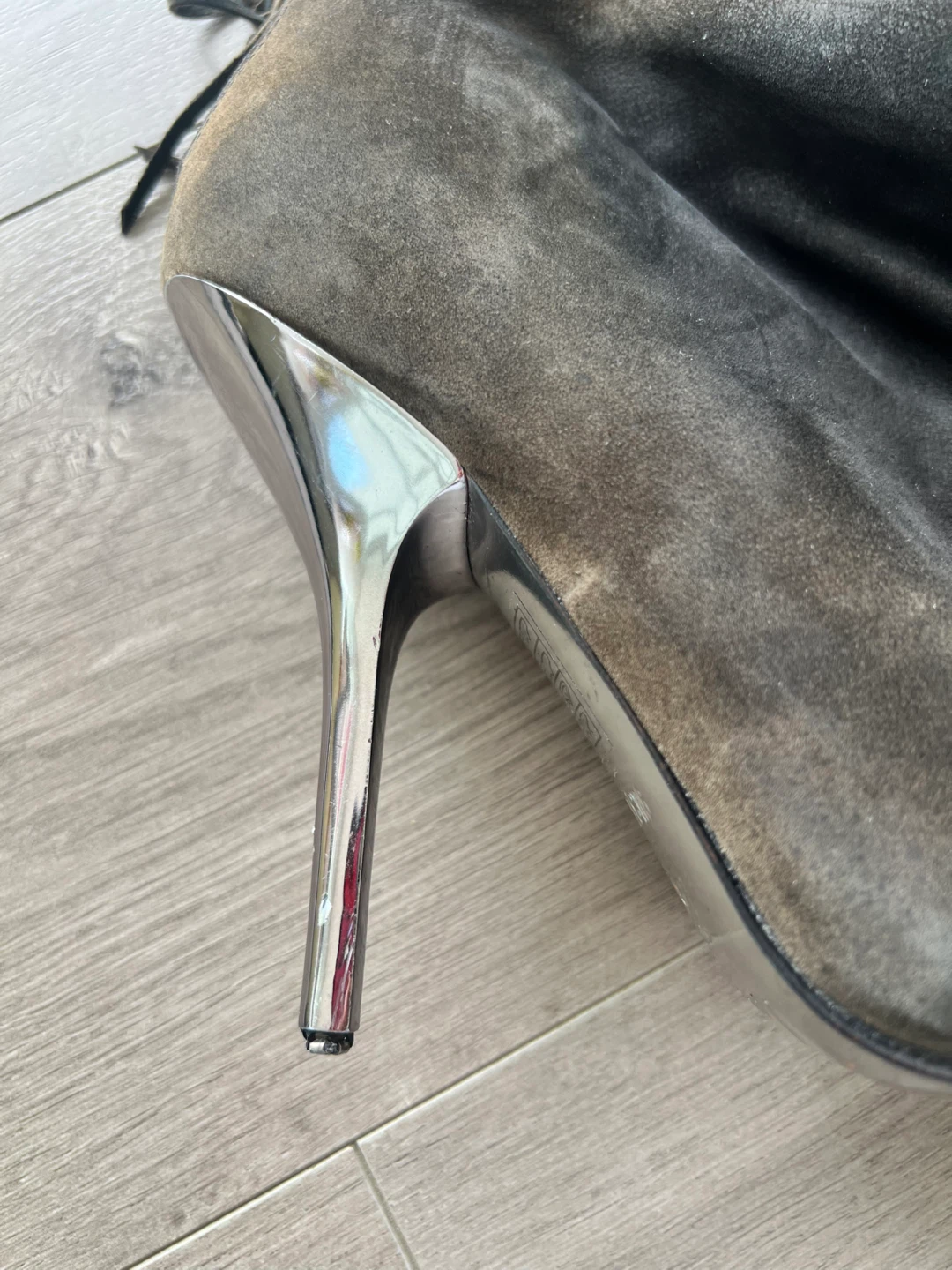 Black Suede Heeled Boots 9 🏈 - photo 3