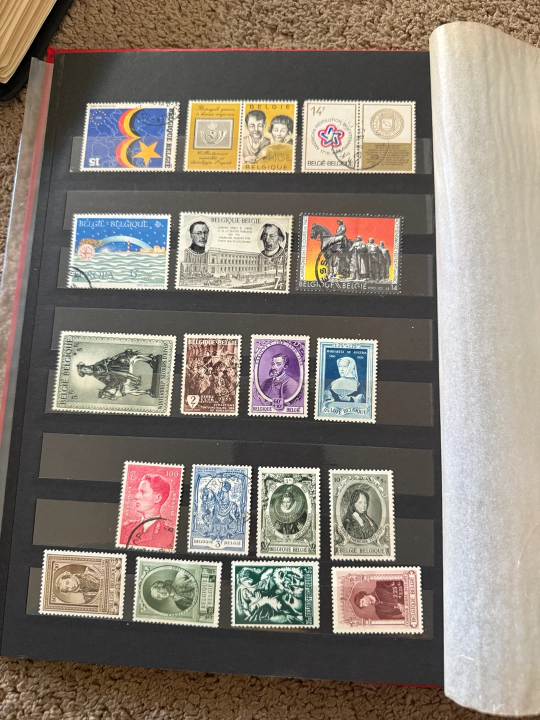 Collection of Vintage Belgium Postage Stamps - photo 2