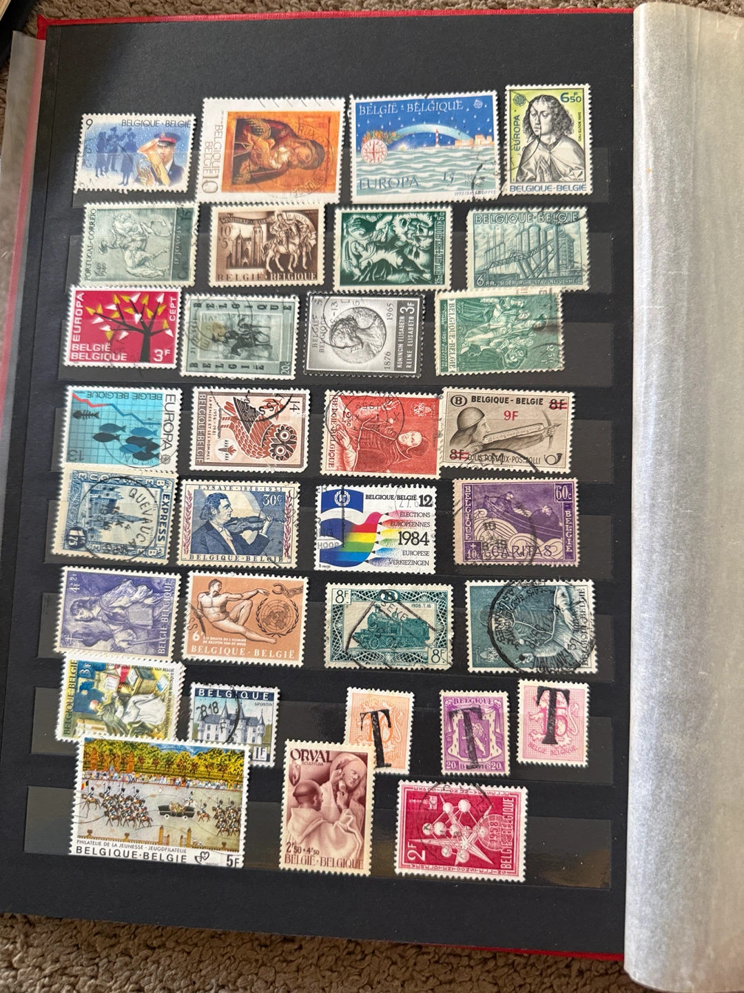 Collection of Vintage Belgium Postage Stamps - photo 4
