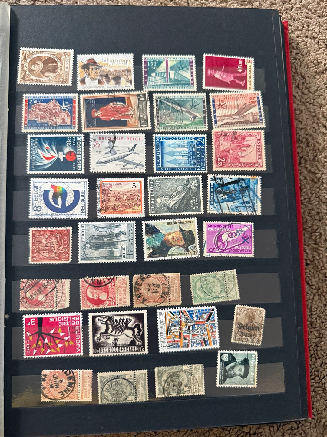 Collection of Vintage Belgium Postage Stamps - photo 5
