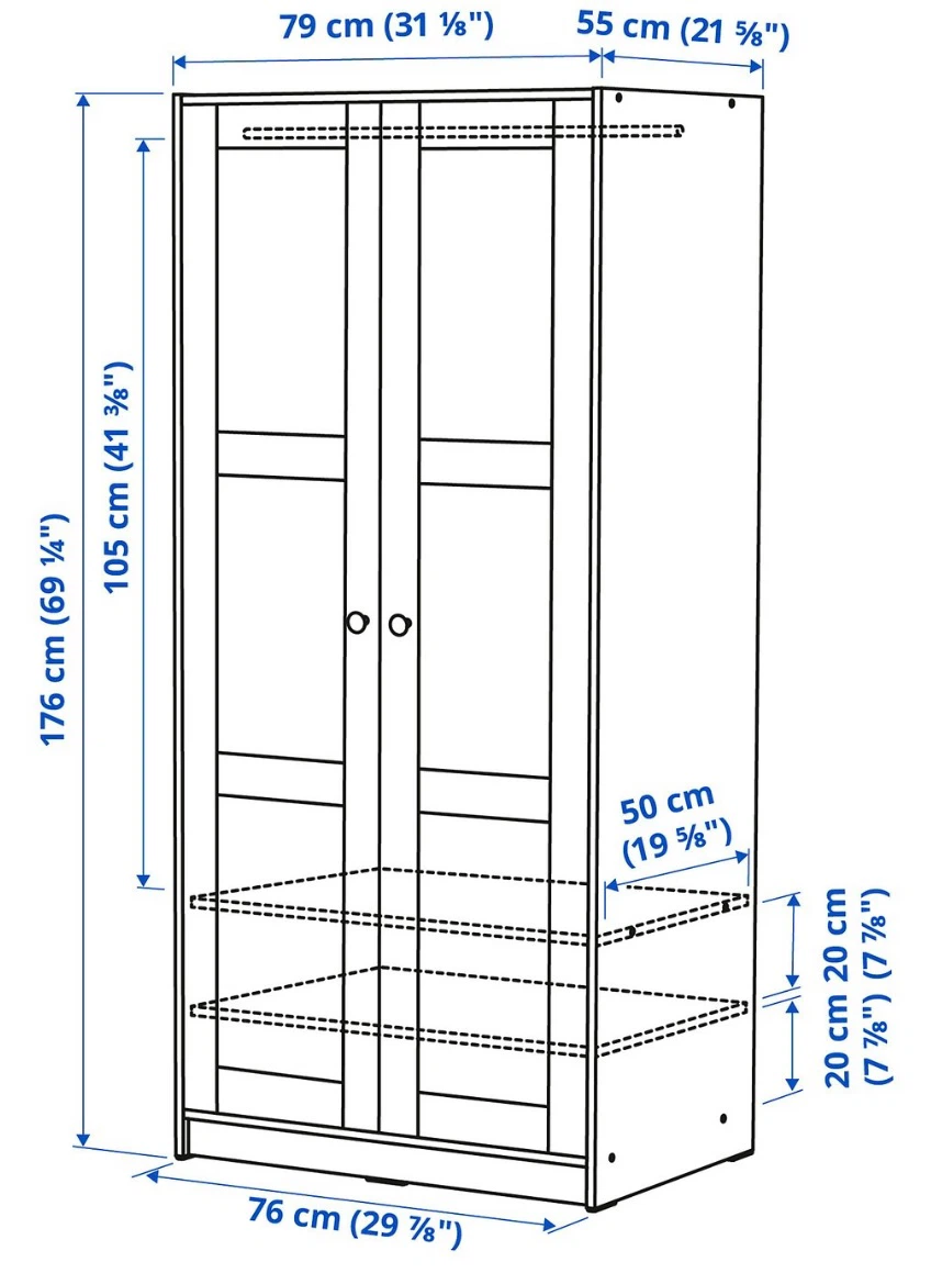 Two door cupboard/wardrobe - photo 3