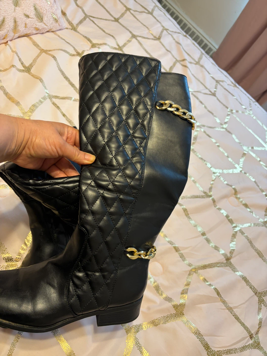 Sophroma Black Quilted Boots Size 9.5
