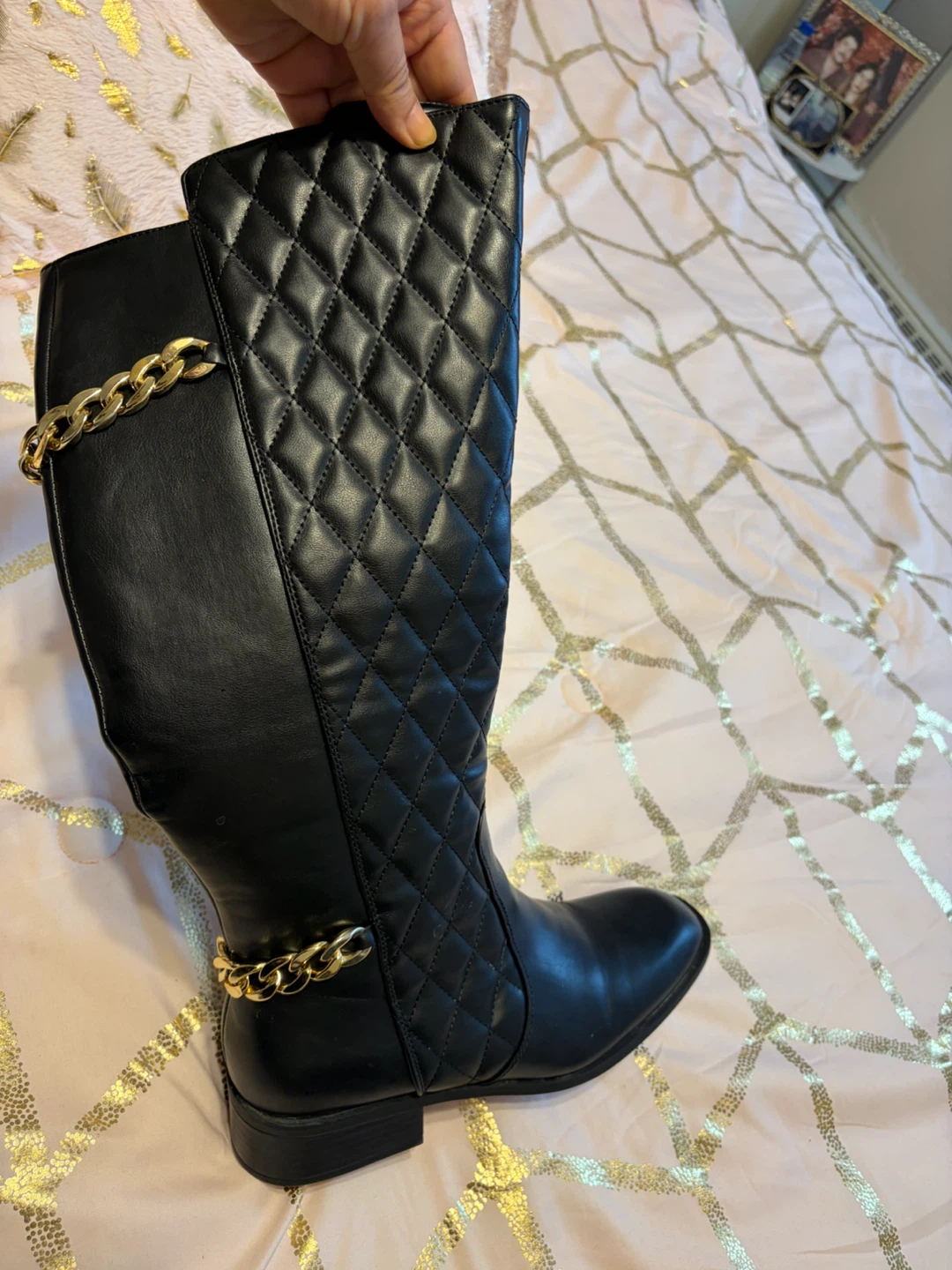 Sophroma Black Quilted Boots Size 9.5 - photo 4