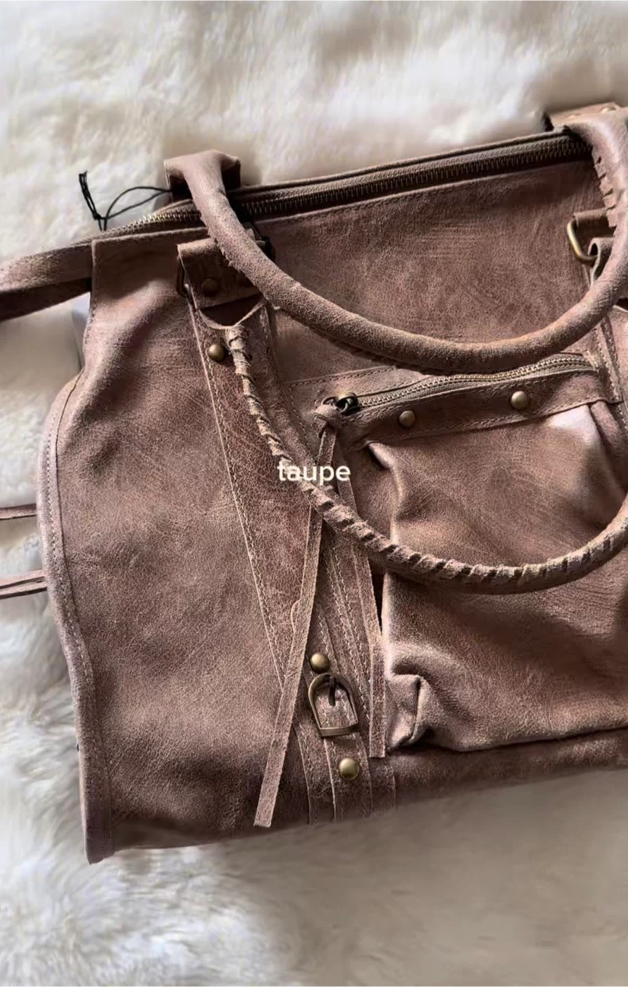 NWT Viral TIKTOK Gave Lux BALENCIAGA Style Leather Handbag - photo 3