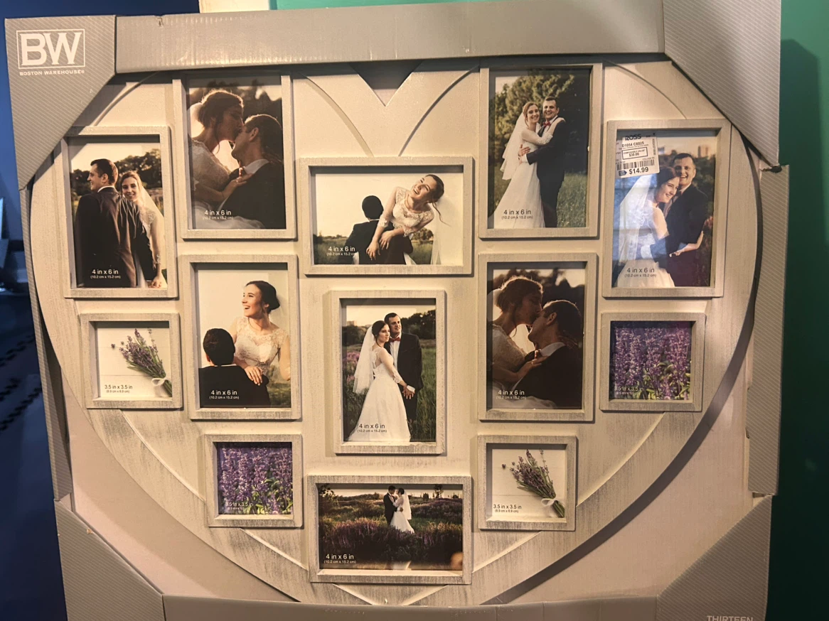 Boston Warehouse Heart-Shaped Collage Photo Frame