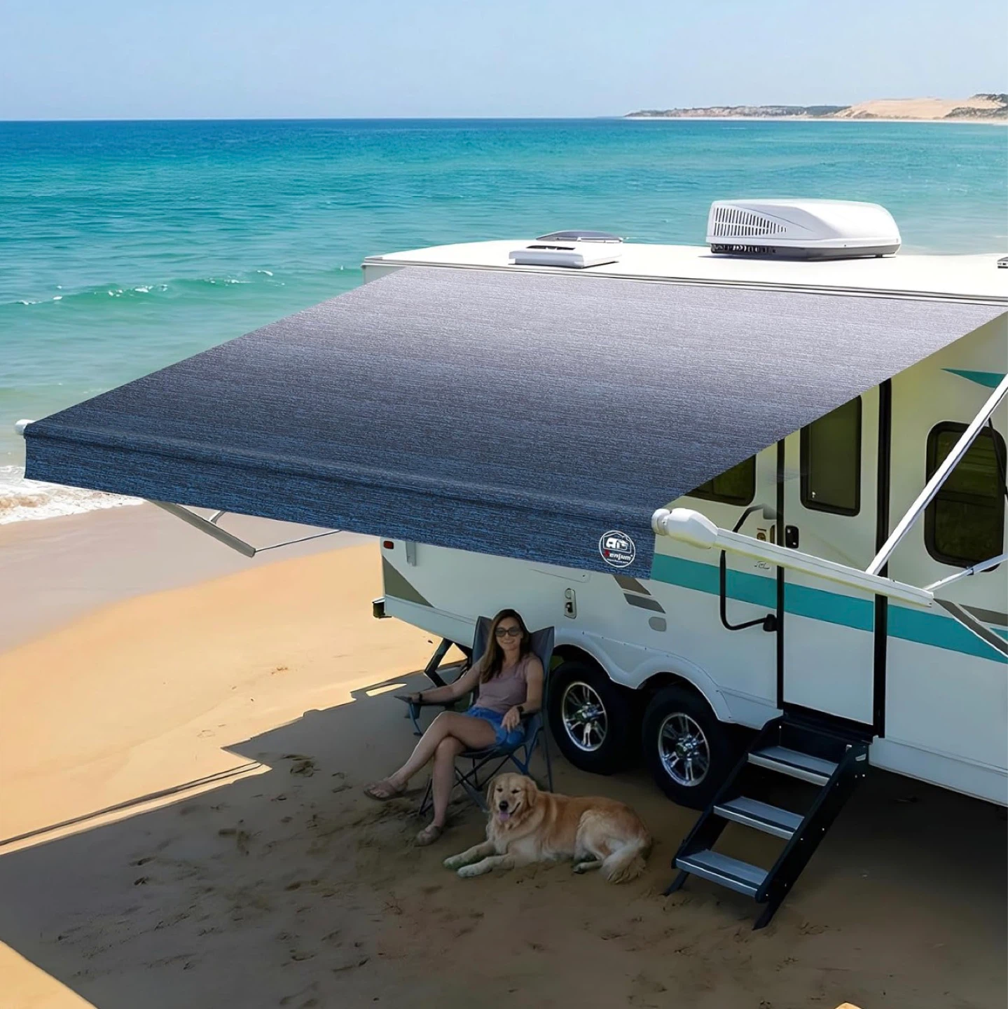 Xenjum 14ft Heavy-Duty RV Awning Fabric Replacement - BNIB